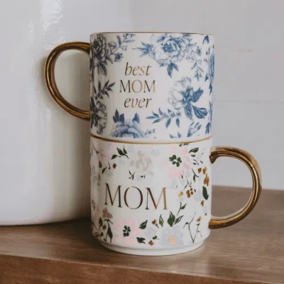 Sweet Water Decor Patterned 14 oz Gold Handle Coffee Mug In Multi