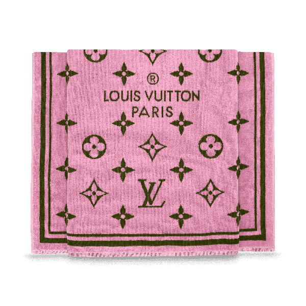 Monogram Classic Beach Towel In Light Pink