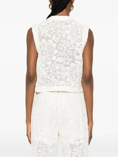 Maje Buttoned Vest In White