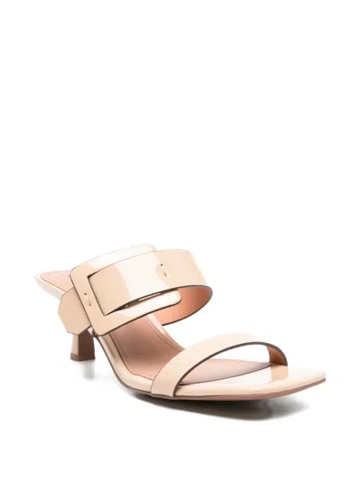 Bibi Lou Buckled Leather Mules In Multi