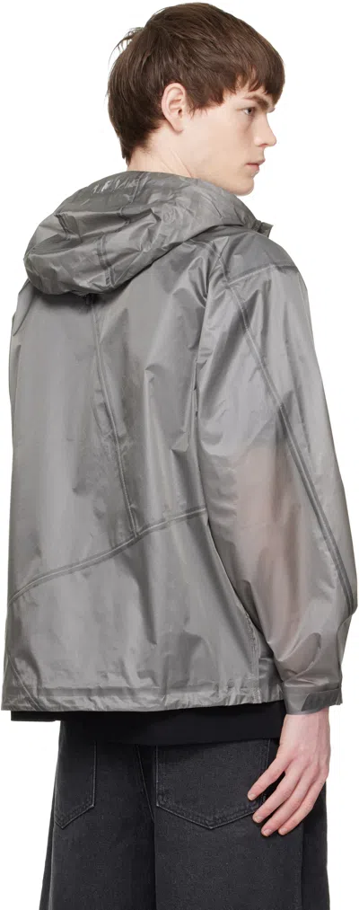 Re;code Gray Line Detailed Wind Jacket In Gray