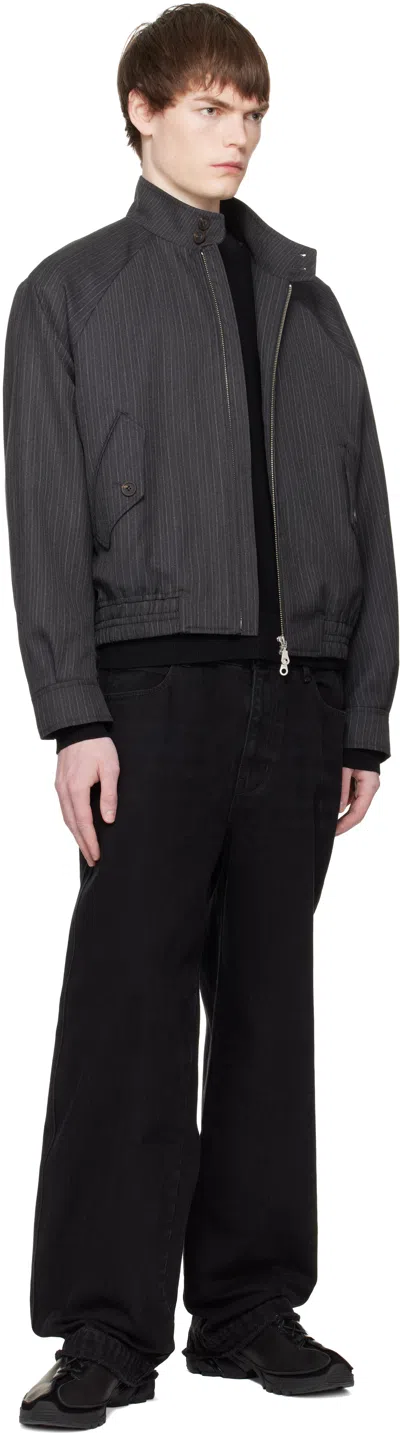 Re;code Black Raw-edged Denim Jeans In Black