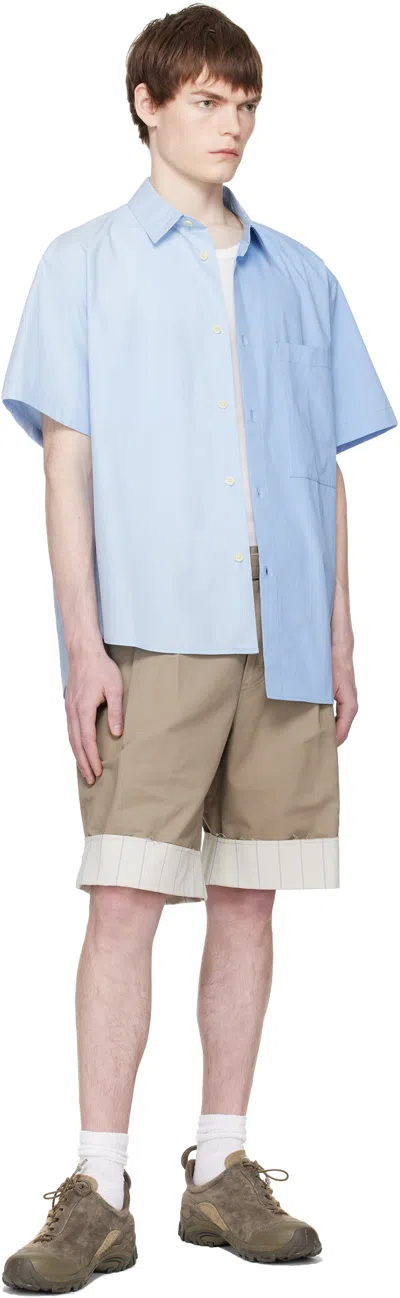 Re;code Beige Stripe Detailed Shorts In Sand