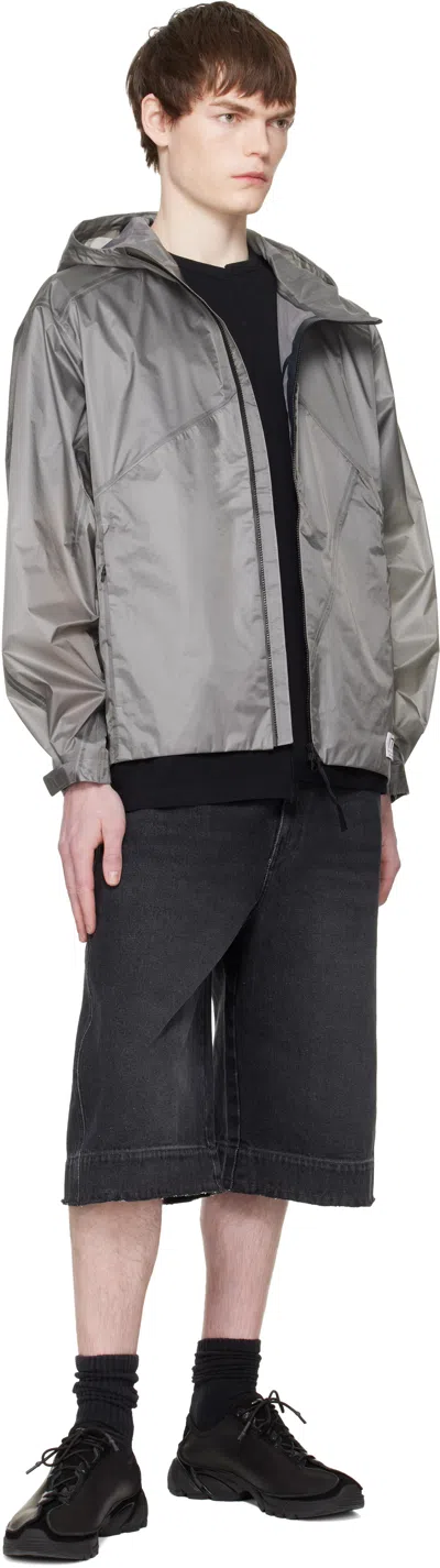 Re;code Black Raw Edge Denim Shorts In Black