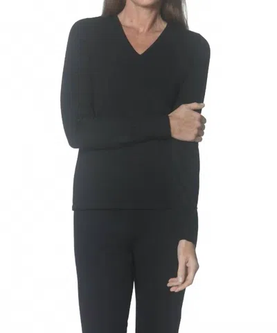 J'envie/eli Basic V-neck Sweater In Black In Black