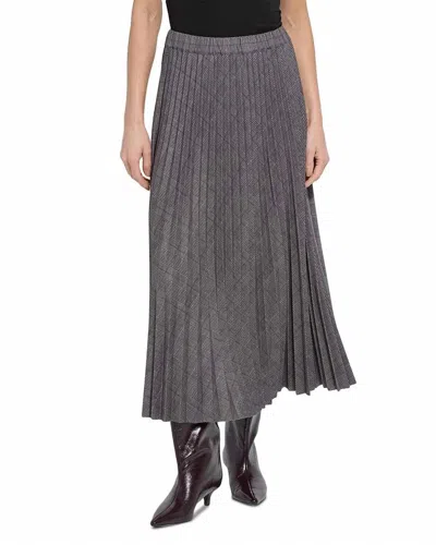 Lyssé Pierra Ponte Pleated Midi Skirt In Grey In Gray