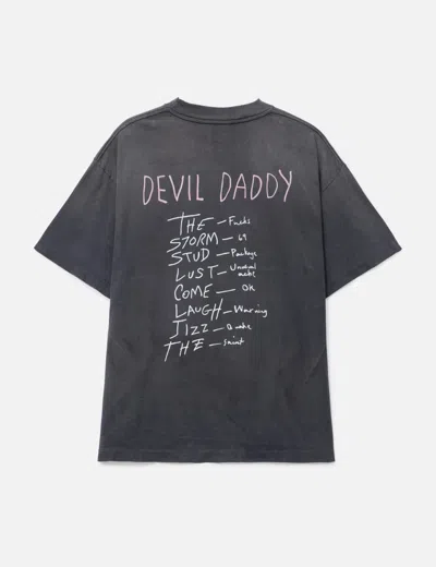 Saint Michael Devil Daddy T-shirt In Black