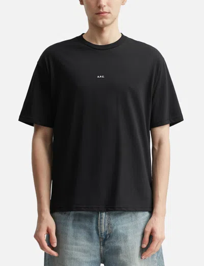 Apc Boxy Micro Logo T-shirt In Black