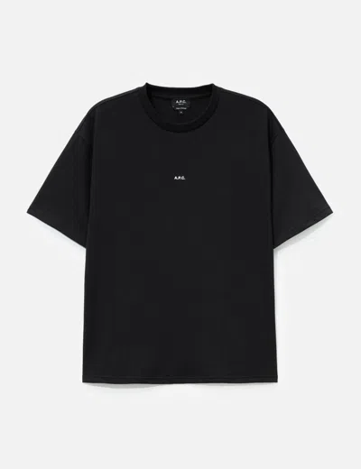 Apc Boxy Micro Logo T-shirt In Black