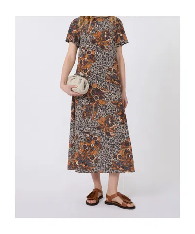 Weekend Max Mara Short Sleeve Dress In Multi