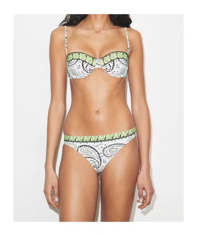 Tory Burch Printed Underwire Bikini Top In Multi