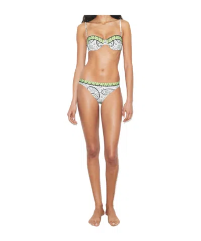 Tory Burch Printed Underwire Bikini Top In Multi