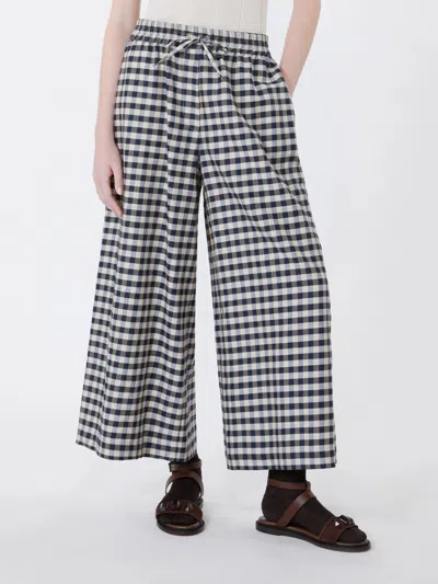 Weekend Max Mara Drawstring Casual Pants In Blue