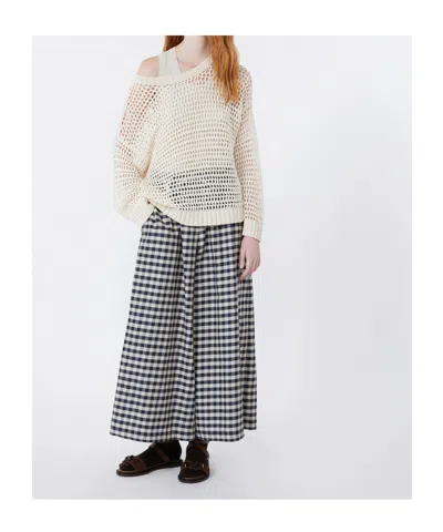 Weekend Max Mara Drawstring Casual Pants In Blue