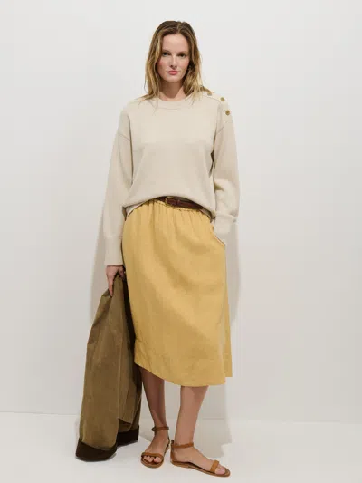 Alex Mill Maddie Skirt In Linen In Yellow