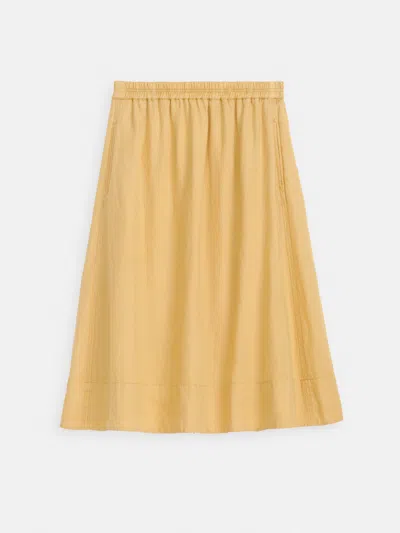 Alex Mill Maddie Skirt In Linen In Yellow