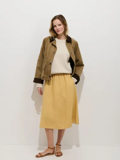 Alex Mill Maddie Skirt In Linen In Yellow