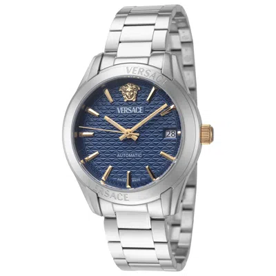 Versace Greca 35mm Automatic Watch In Metallic