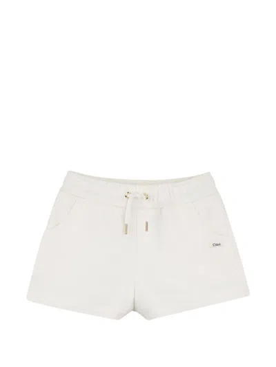 Chloé Drawstring Shorts In White