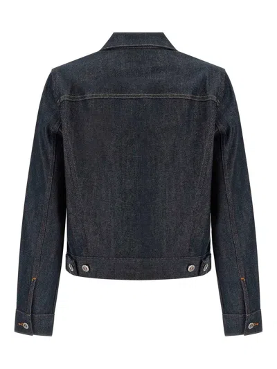 A.p.c. A. P.c. Dion Contrast-stitching Jacket In Blue
