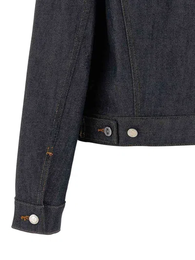 A.p.c. A. P.c. Dion Contrast-stitching Jacket In Blue