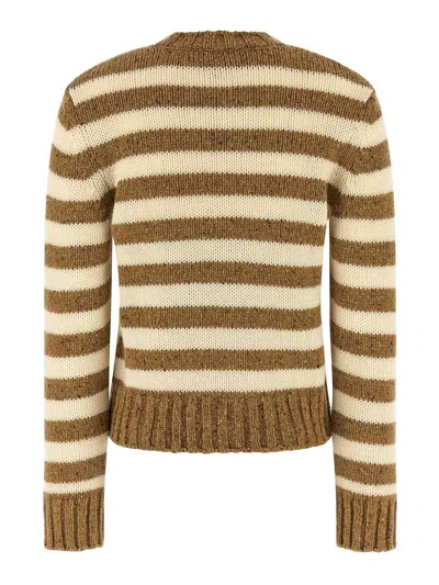 A.p.c. A. P.c. Women Brown Striped Sweater, L Luxury Sweaters & Knitwear For Women Darveys