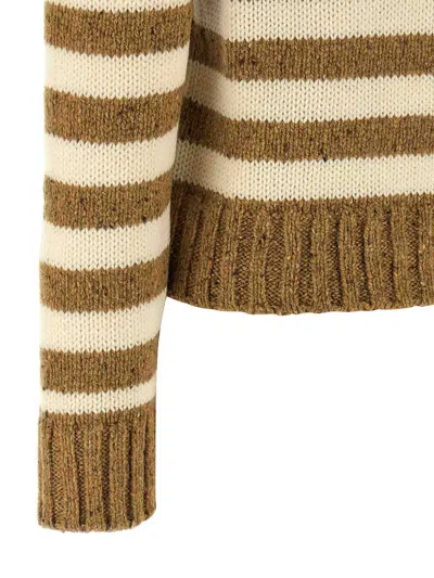 A.p.c. A. P.c. Women Brown Striped Sweater, L Luxury Sweaters & Knitwear For Women Darveys