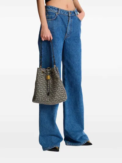 Balmain Brunello Cucinelli Openwork Knit Top With Sequins In White