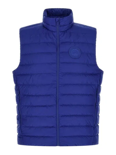 Canada Goose Men Electric Blue Polyester Sleeveless Stratus Down Jacket
