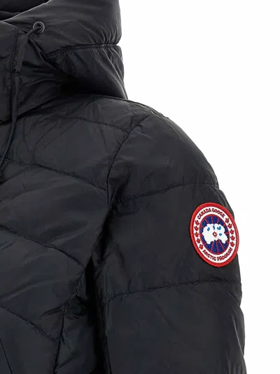 Canada Goose Quilted Padded Down Coat With Adjustable Collar In Black