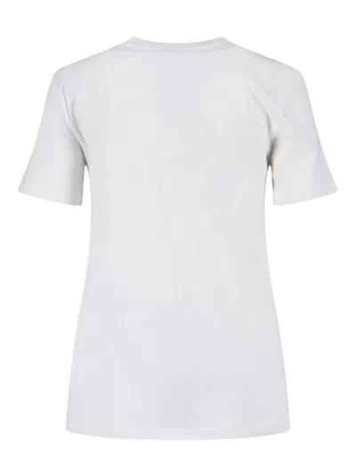 Chloé Cotton Crew Neck Graphic Short Sleeve T-shirt In White