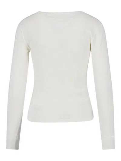 Chloé Women Cotton Jersey Henley T-shirt In White