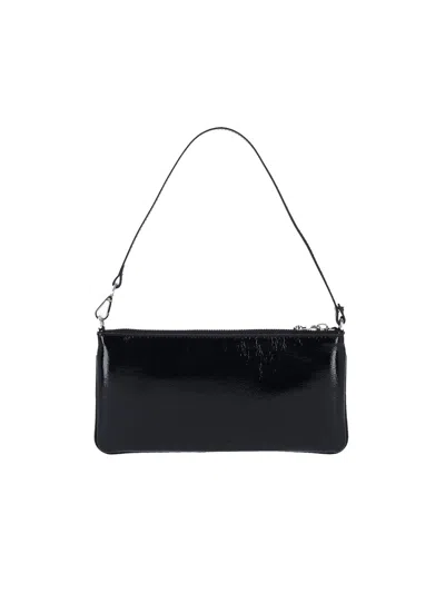Courrèges Rectangular Naplack Pouch Adjustable Strap In Black