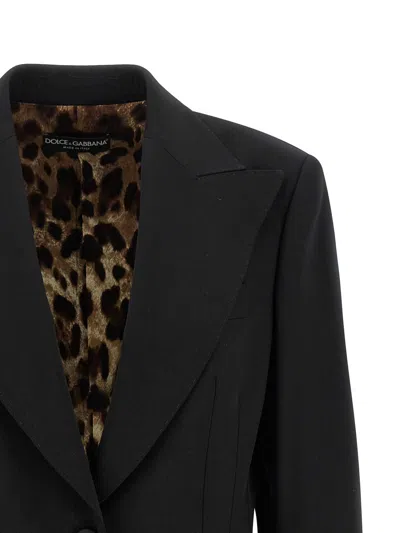 Dolce & Gabbana Turlington Tailored Jacket Single Breasted Lapels In Black