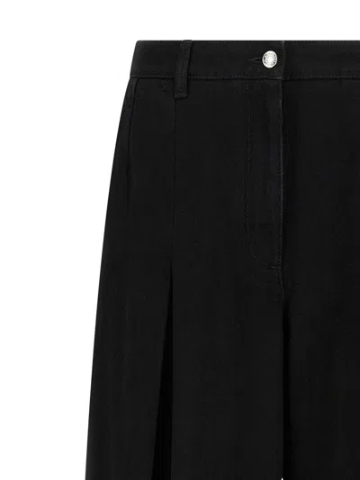 Dolce & Gabbana Women Wide-leg Cotton Jeans In Black