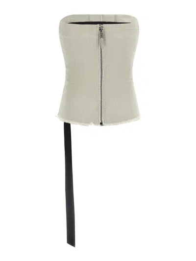 Drkshdw Zimmermann Spliced Print Awaken Crochet Tri Bikini Top In Neutral