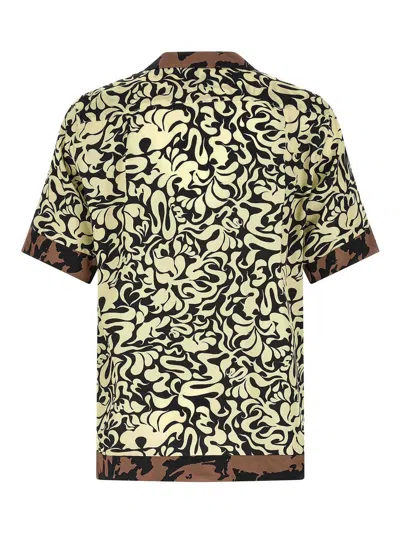 Dries Van Noten Short-sleeve Abstract Pattern Shirt With Camp Collar In Multi