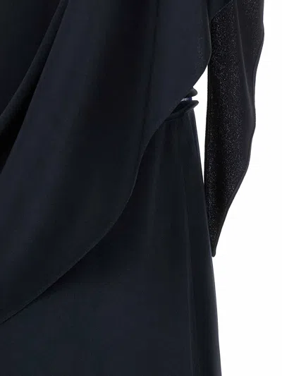 Fabiana Filippi Women Blue Ruffle Dress, Xl Luxury Dresses For Women Darveys