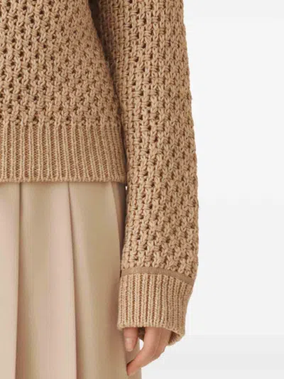 Fabiana Filippi Women Brown Moulin Wool Sweater, Xs Luxury Sweaters & Knitwear For Women Darveys In Neutral