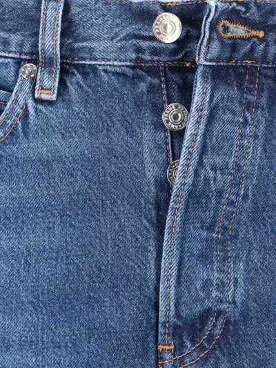 Frame Straight-leg Jeans With Mid-rise Waist And Timeless Silhouette In Blue