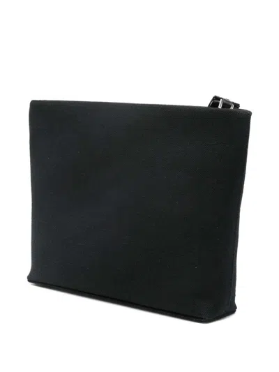 Givenchy Logo Cotton Pouch In Black