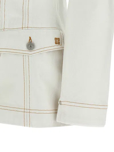 Givenchy Stitched Pockets Collar Sleeves Jacket In White