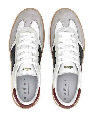 Hogan Cool Leather Sneakers With Nappa And Suede Inserts In White
