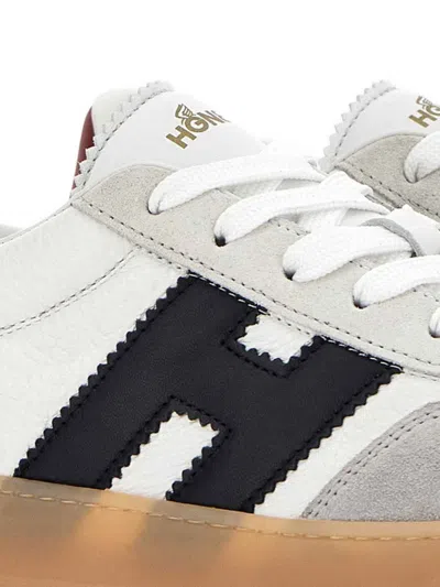 Hogan Cool Leather Sneakers With Nappa And Suede Inserts In White