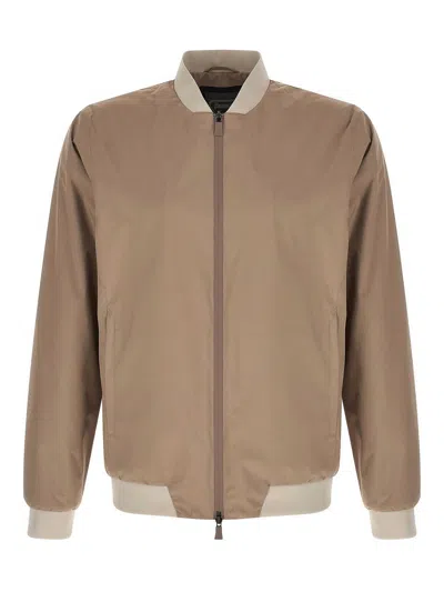 Herno Functional Bomber Jacket In Brown