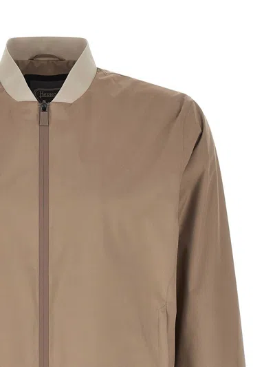 Herno Functional Bomber Jacket In Brown