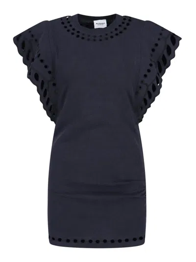 Isabel Marant Étoile Erisa Ruffled Floral-print Organic Cotton Cami In Black