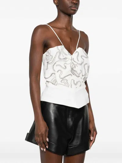 Iro Olympe Embellished Top In Yellow