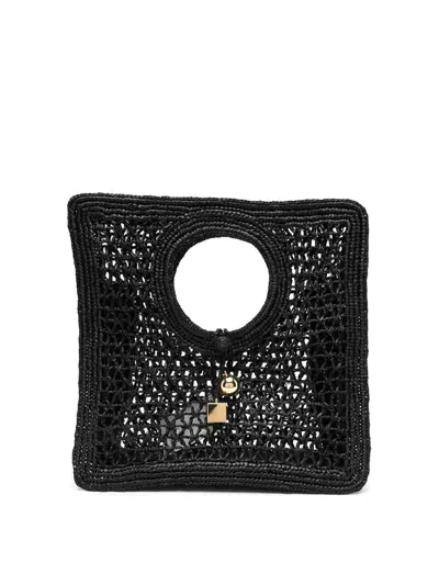 Jacquemus Celine Chestnut Brown Calf Leather Classique Triomphe Bag In Black