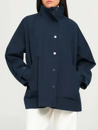 Max Mara Rain Coat In Blue